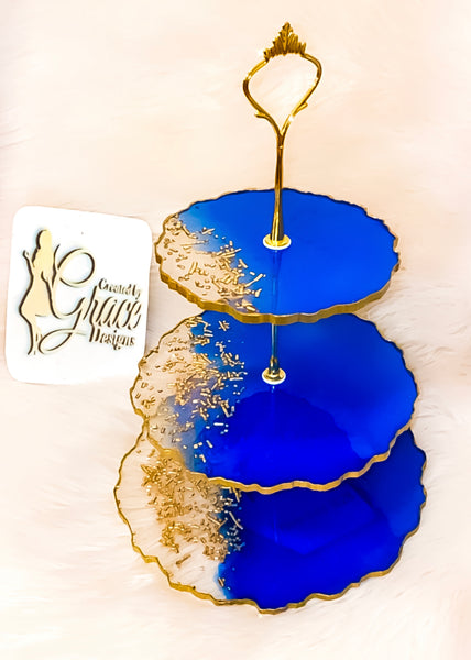 Royal Blue| Gold Tray