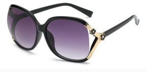 Round Gold Trimmed Sunglasses