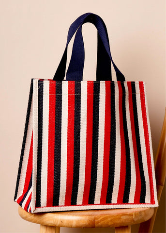 Red/Navy Tote Bag