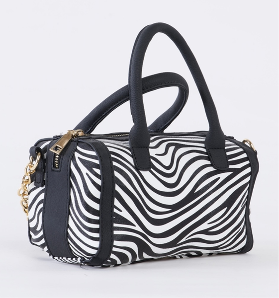 Zebra Small Barrel Bag